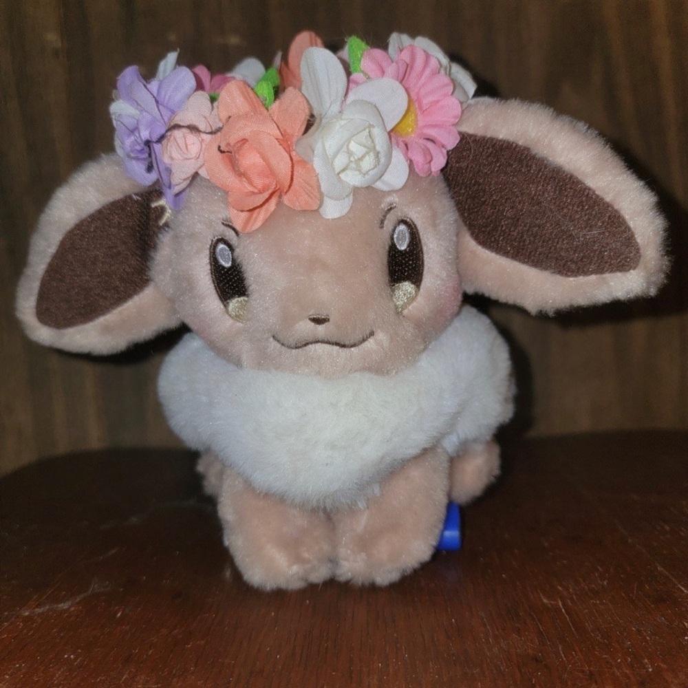 Pokemon Flower Crown Eevee 2018 Ultra Soft Medium Sized Plushie